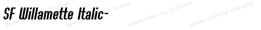 SF Willamette Italic字体转换